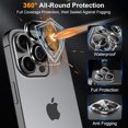 thumbnail image 3 of 3 Pack Screen Protector for iPhone 14 Pro with 3 Pack Camera Lens Tempered Glass Protector, 6.1 Inch HD Clear Tempered Glass Film 9H Hardness Scratch Resistent, No Air Bubbles, 3 of 6