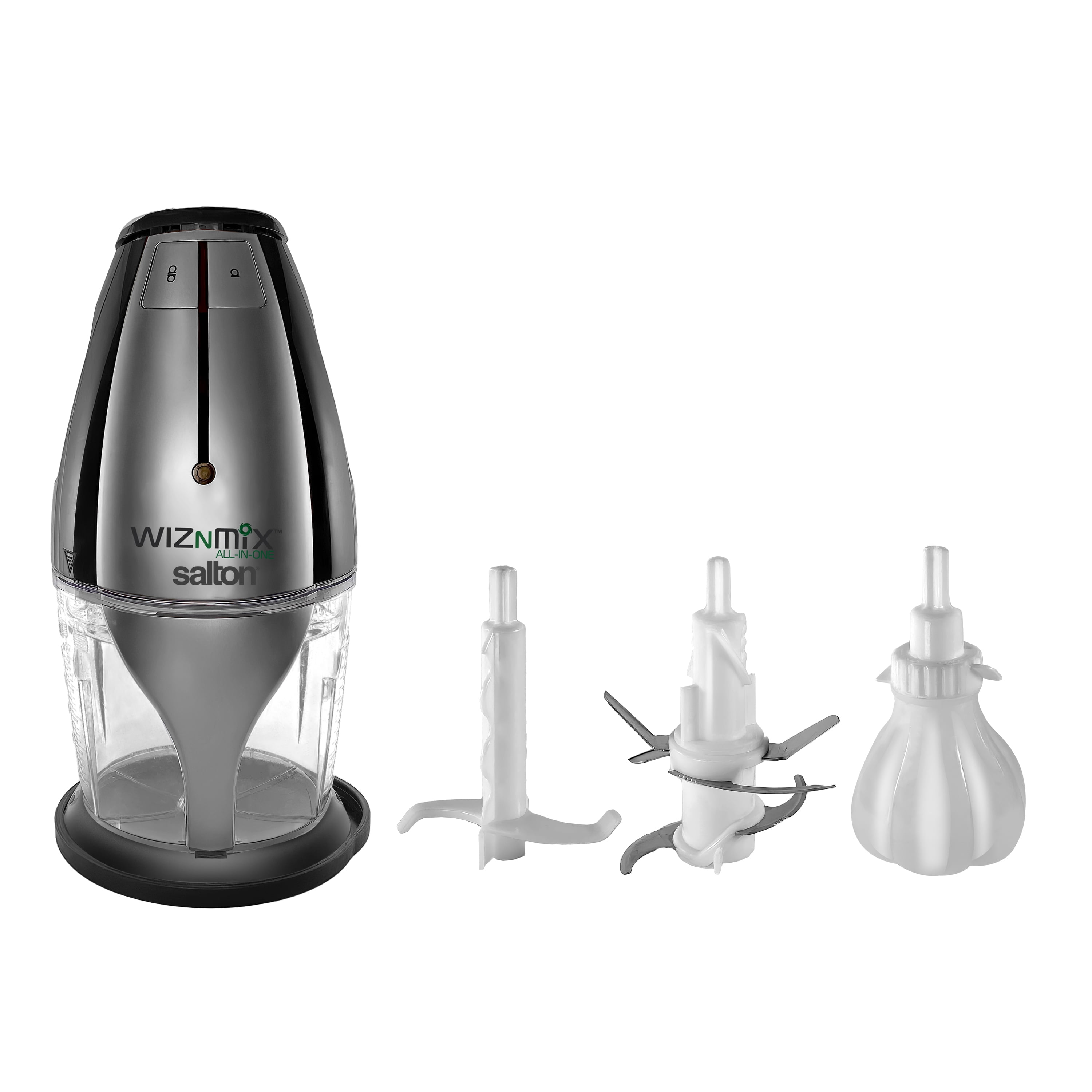 Salton WizNMix All-in-One Food Processor, Chopper & Blender, FP2102BK