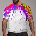 thumbnail image 2 of Ketyyh-chn99 Chemises en Lin pour Hommes T-Shirt Surdimensionné Homme Coton Confortable Manches Courtes Col Rond Coupe Décontractée T-Shirt Ample Doux T-Shirt Classique Rose Vif,3TG, 2 of 4