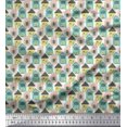 thumbnail image 1 of Soimoi White Rayon Fabric House Architectural Print Sewing Fabric Yard 42 Inch Wide, 1 of 5