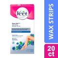 thumbnail image 1 of Veet® Easy-Gel™ Wax Strips Body & Legs Sensitive Skin, 20 ct + 2 wipes, 1 of 9
