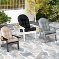 thumbnail image 2 of Costway Chaise Adirondack Hanches Chaise Adirondack avec Porte-Gobelet et Coussin Blanc, 2 of 8