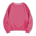 thumbnail image 1 of Unisex Adults Casual Crew Neck Sweatshirt Loose Soft Long Sleeve Workout Pullover Tops Couples Matching Outfits, 1 of 5