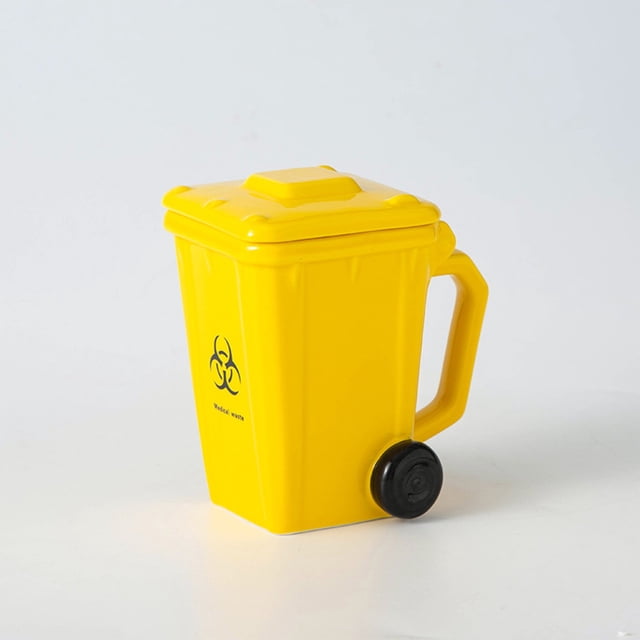 PRETXORVE Ceramic Cup Styling Cup Ceramic Bin Cup Recycling Bin Cup-dimensional Daily Use Cup Protection Styling Peculiar Cups