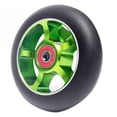 thumbnail image 2 of 2 Pcs Roues de Rechange pour Trottinette 100 mm avec Roulements, Aluminium, PU Résistant à l'Usure, Pièces de Trottinette, Accessoires pour Trottinette, Vert, 2 of 5