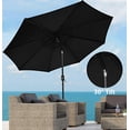 thumbnail image 3 of 9ft Outdoor Round Patio Umbrella, Table Umbrella Market Umbrella with 8 Sturdy Ribs, Push Button Tilt and Crank, 3 of 8