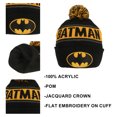 thumbnail image 2 of Batman Tuque à Revers Noire avec Logo et Texte de Nom, 2 of 6