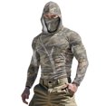 thumbnail image 1 of Chandail à Capuchon Rafraîchissant pour Hommes Unisexe à Imprimé Camouflage, Couvre-Visage et Protection Solaire UPF, Haut à Manches Longues Coupe Raglan avec Tissu Ultraléger Qui Évacue l'Humidité, Capuche Ajustable pour Aventures d'Été Style Décontracté Sportif, 1 of 9
