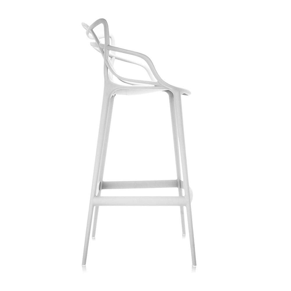 Ensemble de 6 tabourets de comptoir en plastique blanc de la collection Heavenly