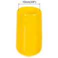 thumbnail image 2 of Unique Bargains 50 Pcs Capuchons d'Extrémité en Caoutchouc 10mm Couvre-Vis en PVC Vinyle Protecteur de Filetage Rond Capuchons d'Étagère en Fil Jaune, 2 of 4