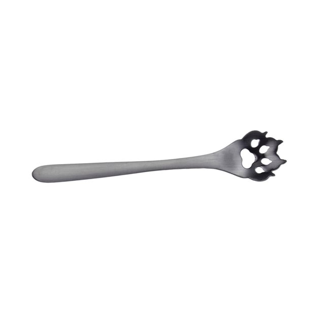 Ruiboury Exquisite Stainless Steel Mixing Spoon For Tea Essential For Tea Lovers Essential For Tea Drinking Stainless Steel Spoon Dog Paw Colander Bla 1 1Set