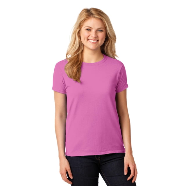 Gildan T-Shirt à Manches Courtes pour Femmes en Coton 100 pour Cent - 5000L