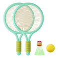 thumbnail image 1 of Durable Kids Tennis Rackets Set 1Pcs Tennis Balls 1Pcs Badminton for Starter Players Kindergarten Beginner Training green, 1 of 7