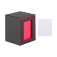 thumbnail image 2 of jinwen Card Deck Box Card Deck Storage Box, Transparent Window Album Card Holder Case Card Cards Case TCG Cards Protector Decks Case black red, 2 of 9