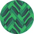 thumbnail image 1 of Ahgly Company Tapis Rond Lavable en Machine Intérieur Transitionnel Moyen Vert Sarcelle, 8 Pieds Rond, 1 of 7