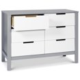 thumbnail image 4 of Carter's By DaVinci Colby Commode Double à 6 Tiroirs en Gris et Blanc, 4 of 11