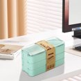 thumbnail image 4 of EGNMCR Lunch Box, Bento Boxes W Heat Straw Three-layer Lunch Box For Office Workers Can Be Microwave Heated Layered Lunch Box Student Compartment Lunch Box Lunch boxs, 4 of 5