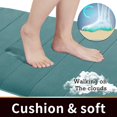 thumbnail image 2 of ORUYROP Memory Foam Bath Mat Large Size, 24 x 17 Inches, Soft and Comfortable, Super Water Absorption, Non-Slip, Thick, Machine Wash, Easier to Dry for Bathroom Floor Rug, Eggshell Blue, 2 of 7