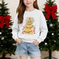 thumbnail image 4 of Cowsor Chandails pour Filles Enfants Mignon Graphique Col Rond Chandail à Enfiler Hauts Noël Manches Longues Chemises de Fête, 4 of 6