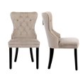 thumbnail image 4 of Costaelm Modern Tufted Velvet Dining Side Chair, Navy Blue (Set of 2), 4 of 7