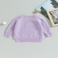 thumbnail image 3 of Baby Girl Boy Knit Pullover Sweater Fall Winter Warm Sweatshirt Tops with Pocket, 3 of 6