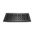 thumbnail image 2 of Floor Vent Cover / Register – Size 4” x 12”(VR 100) with Damper – Tudor Mushroom Design – Cast Aluminum Powder Coated, Re-Paintable, Rust-Free – For Floors, Walls & Ceilings – Black/Brown/White, 2 of 10