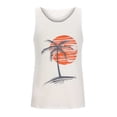thumbnail image 2 of LSLJS Tank Tops Men Coconut Tree Sunset Print Sleeveless Muscle Shirt Beach Tank Tops, 2 of 7