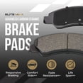 thumbnail image 2 of Max Advanced Brakes EliteMAX Front Brake Pads for 2011-2021 Jeep Grand Cherokee, Carbon Ceramic Front Brake Pads, Hardware Included, Demanding Driving, Fade Resistant, 2 of 6