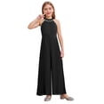 thumbnail image 1 of Jizyo Ensemble Robe Sans Manches pour Filles Taille Haute Combinaison une Pièce Transparente pour Fête Noir 10, 1 of 6