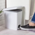 thumbnail image 4 of Sterilite 2.7 Gal Rectangular Step On Trash Bin Wastebasket, White (6 Pack), 4 of 9