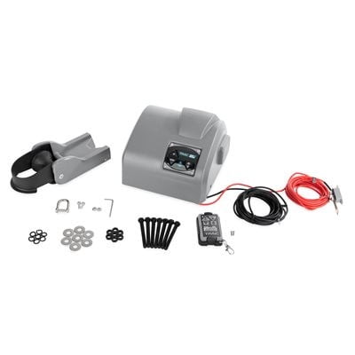 Camco Marine Boat Anchor Winch 69004 TRAC Outdoors; Angler 30; Auto Deploy And Push Button Deploy; 13 Volt DC Electric; 30 Pound Maximum Anchor Capacity; Without Anchor