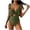 Army Green, variant on Tauxra Women's High Cut One Piece Swimsuit Tummy Control Swimwear for Women with Removable Pads Loose Drawstring Solid Color Swimsuit, High Leg Bathing Suit with Soft Straps and No Underw