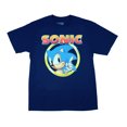 thumbnail image 1 of Sonic The Hedgehog Pointing Finger Sega Video Game Men's T-Shirt (Navy Medium), 1 of 3