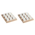 thumbnail image 1 of kurtrusly Wood Earring Card Holder w/ Tray Jewelry Display for Accessory 9 Pair White 2Set, 1 of 6