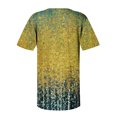 thumbnail image 5 of Pompotops Femmes Mode Décontractée Imprimé Col Rond Ample Manches Courtes T-shirt Haut Blouse Chandail Liquidation, 5 of 5