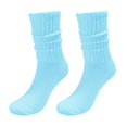 thumbnail image 1 of XIAQUJ Socks Solid Color Crew Socks Colorful Lightweight Cotton Socks Stockings Blue One Size, 1 of 3
