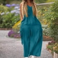 thumbnail image 4 of Wlynlyn Combinaisons Grande Taille pour Femmes Combinaisons Sans Manches Col en V Pantalons Larges Taille P, 4 of 7