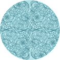 thumbnail image 1 of Ahgly Tapis Rond Lavable en Machine Intérieur Transitionnel Bleu Lierre, 3 Pieds Rond, 1 of 7