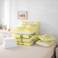 thumbnail image 4 of Erosebridal Love Heart Print Bedding Full Size, Romantic Valentines Comforter Sets with Sheets, Yellow, Reversible, 4 of 5