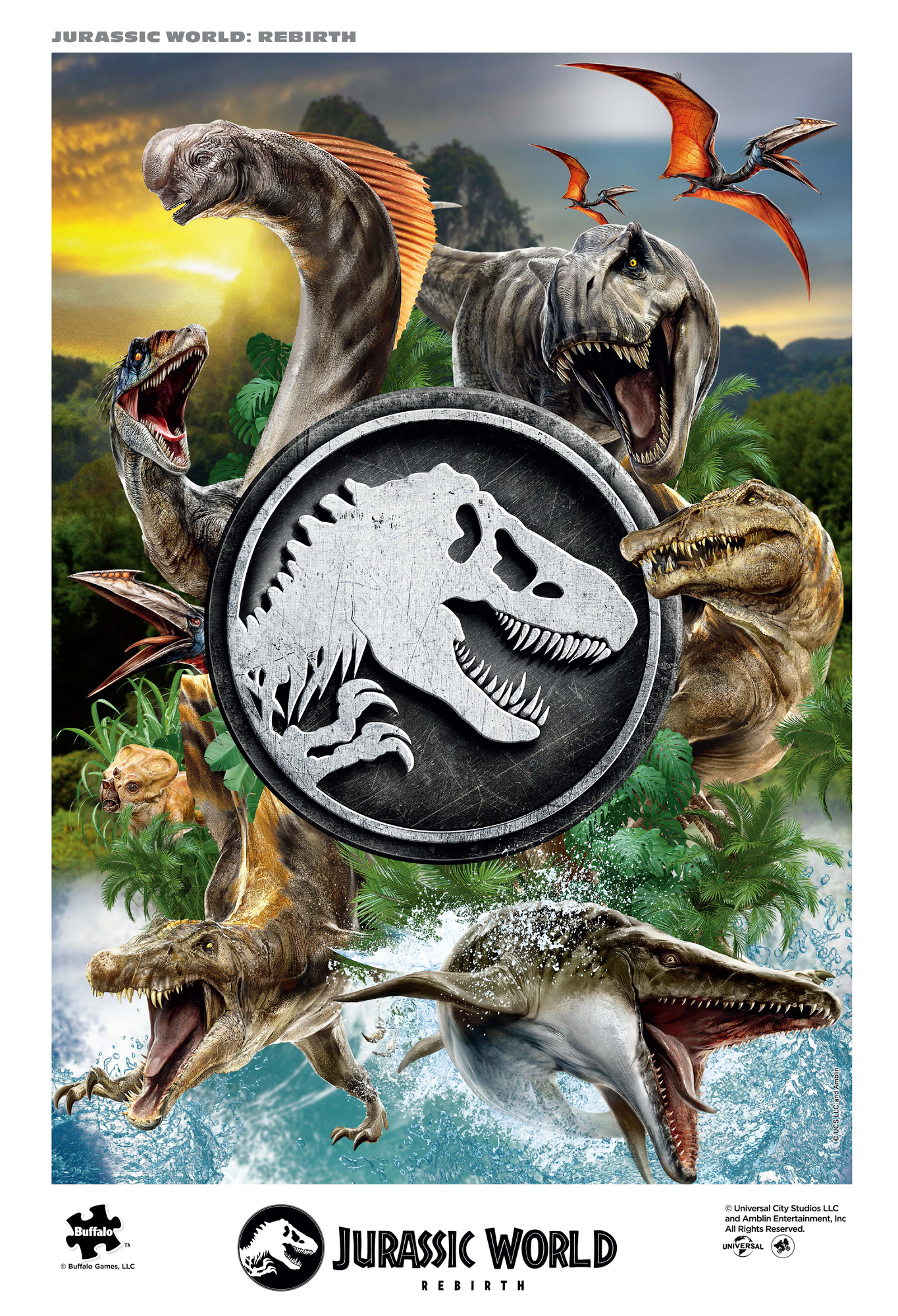 Buffalo Games Jurassic World Rebirth 500-Piece Interlocking Jigsaw