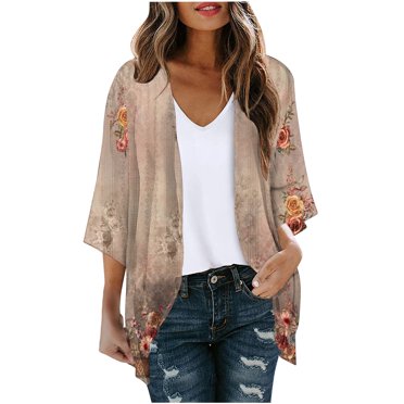 Babysbule Cardigans pour Femmes Liquidation Hauts Décontractés à Manches Longues Imprimés Blouse avec Poche Cardigan Haut pour Femmes Liquidation Blouse
