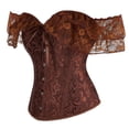 thumbnail image 1 of Cameland Corset à Manches Courtes pour Femmes, Haut Court Ajusté à Col Bateau Uni, 1 of 7