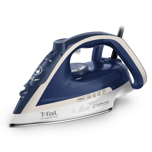 T-fal Ultraglide Plus, Fer à vapeur avec semelle antiadhésive Durilium AirGlide, 1800W
