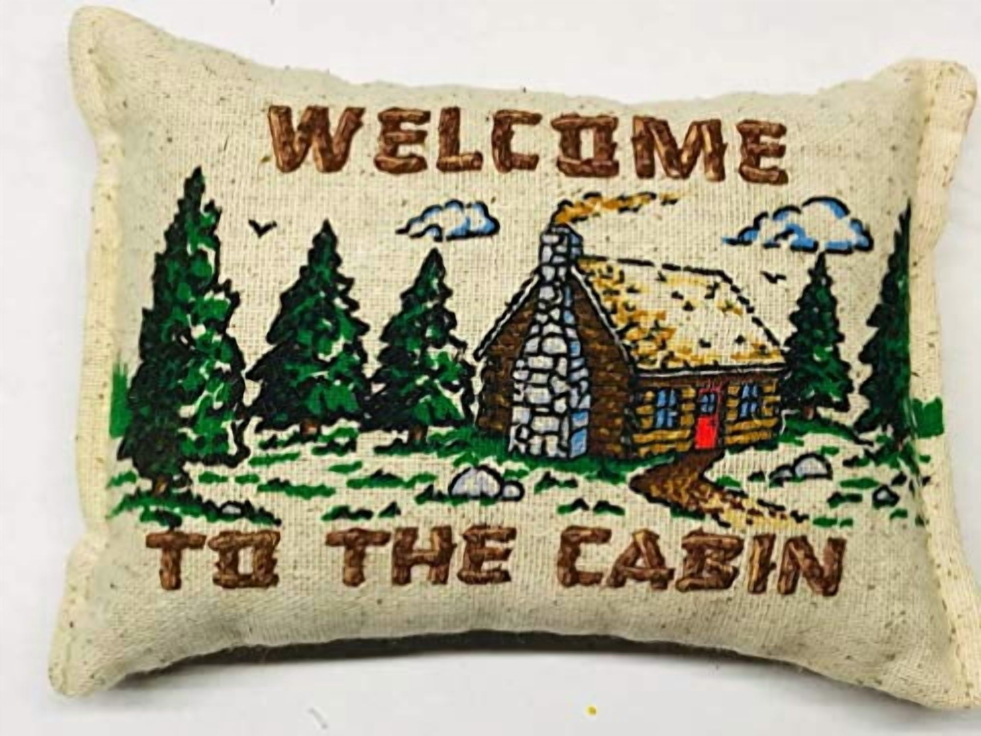 Welcome to The Cabin Balsam Fir Pillow Pine Sachet Scented Lodge Style