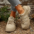 thumbnail image 2 of Espadrilles Mode à Plateforme pour Femmes, Décontractées, en Toile, à Lacets, Plates Épaisses, Antidérapantes, pour la Marche et la Randonnée, 2 of 7