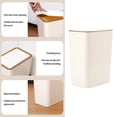 thumbnail image 3 of EGNMCR Storage Containers Plastic Garbage Container Bin With Press Top Lid, White,Beige,Gray,Plastic Garbage Bin,Wastebasket For Home,Kitchen,Bathroom,Garage garbage bin, 3 of 7
