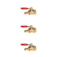 thumbnail image 3 of mmirethe Various Type Ball Valve Threaded Brass Ball Valve 16mm 8mm Red 3Set, 3 of 6