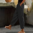 thumbnail image 2 of Chbgutlmr Pants for Women Elastic Waist Ruched Loose Lightweight Casual Work Trousers Solid Color Fall, 2 of 6