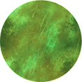 thumbnail image 1 of Ahgly Company Tapis d'Intérieur Ronds Transitionnels Verts Lavables à la Machine, 4 Pieds Rond, 1 of 7