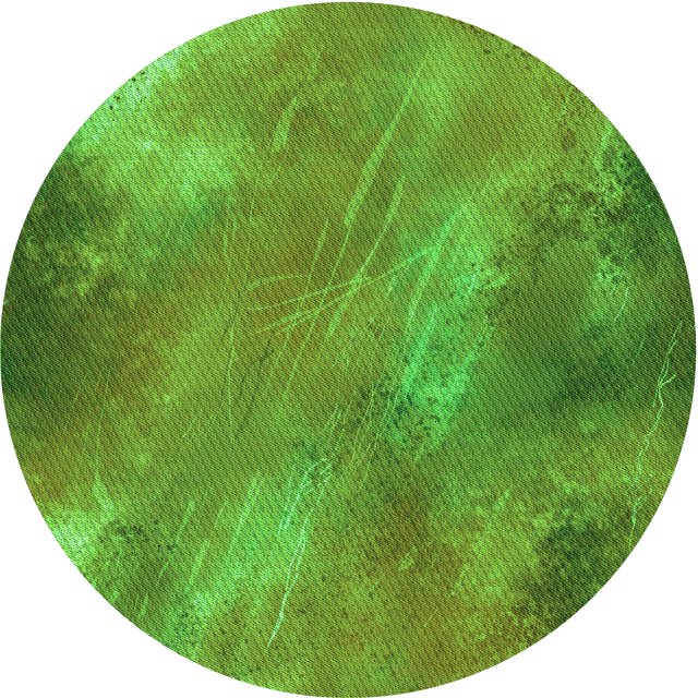 Ahgly Company Tapis d'Intérieur Ronds Transitionnels Verts Lavables à la Machine, 4 Pieds Rond
